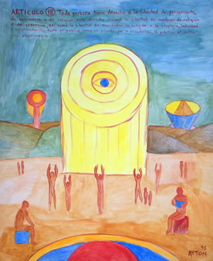 UDHR Article 18 painting