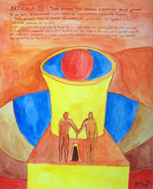 UDHR Article 21 painting