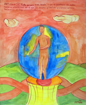 UDHR Article 28 painting